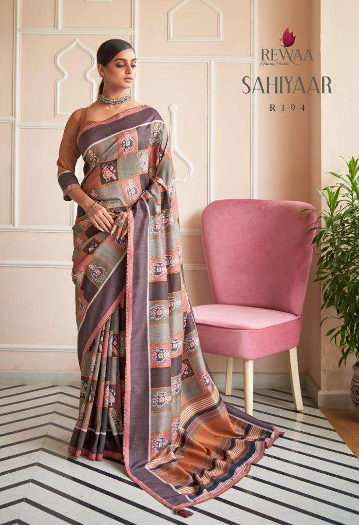 rewaa sahiyaar 194-202 series silkelegant fancy sarees wholesaler 
