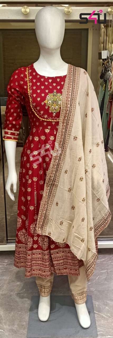 s4u 235 design combo set of designer kurti with bottom and dupatta 