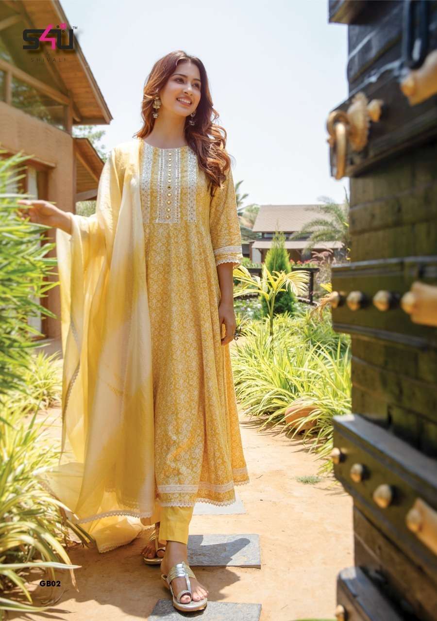 s4u 627 design combo set of top with pant and dupatta 