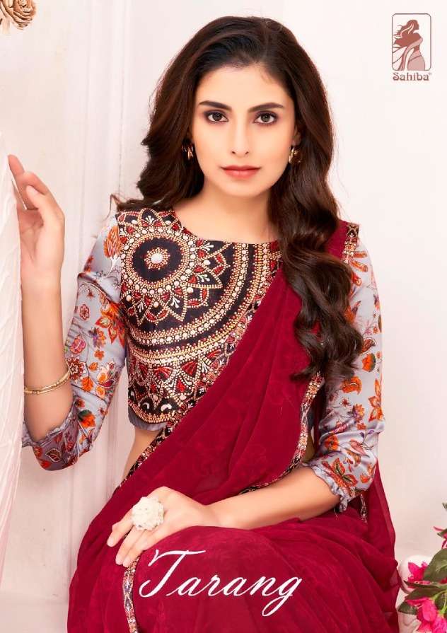sahiba tarang fancy casual wear saris low rate 