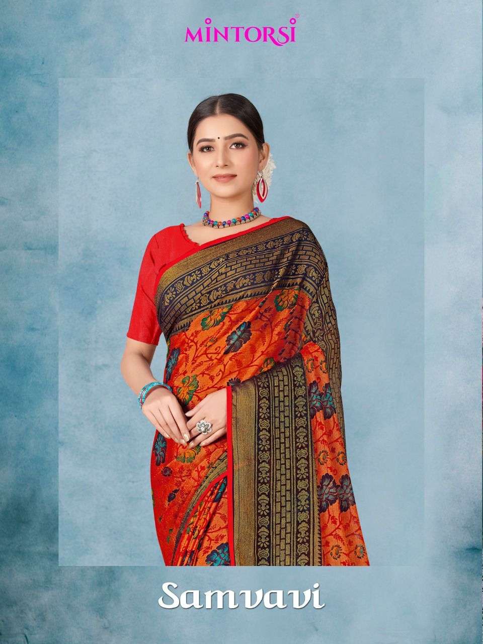 samavavi brasso by mintorsi chiffon brasso fancy saree