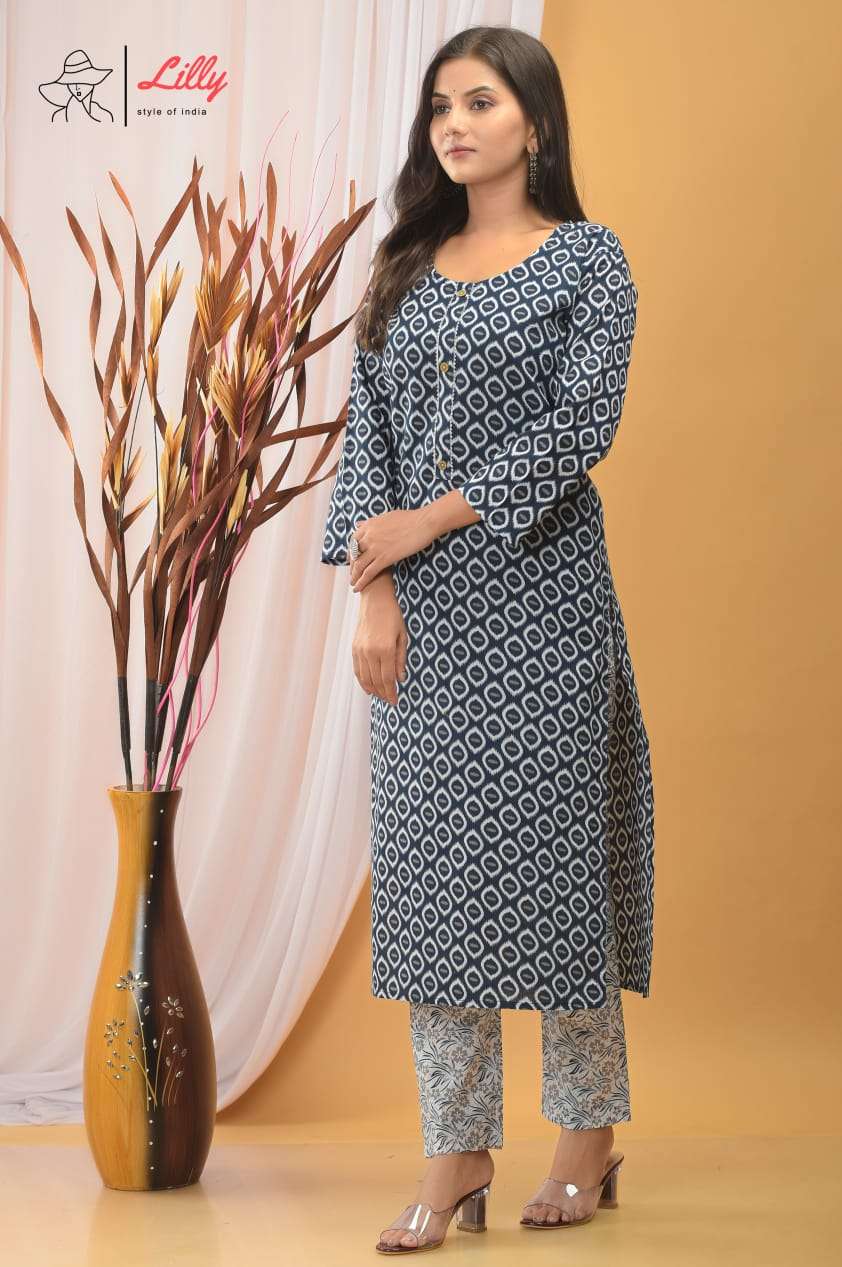 sandhya vol 2 by lilly combo set of kurti with pant 