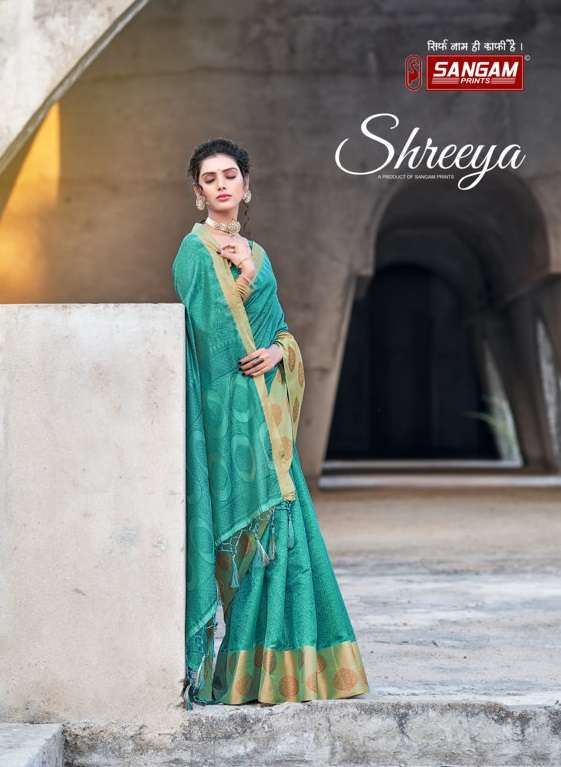 sangam prints shreeya organza rich pallu weaving saris wholesaler
