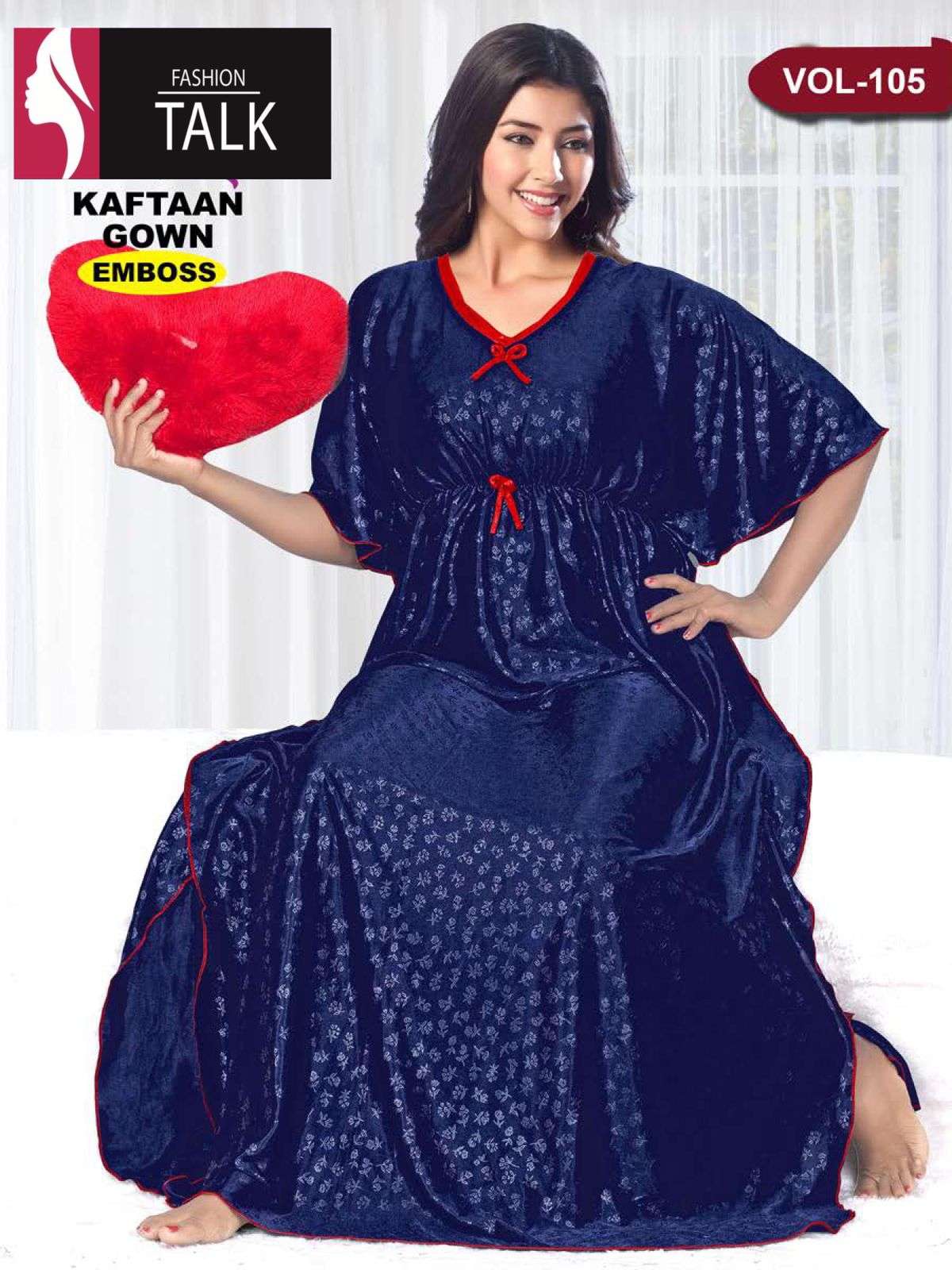 SATIN CAFTAAN NIGHTY VOL.105 BY FASHION TALK HEAVY SATIN KAFTAAN NIGHTY CATALOG WHOLESALER BEST RATE