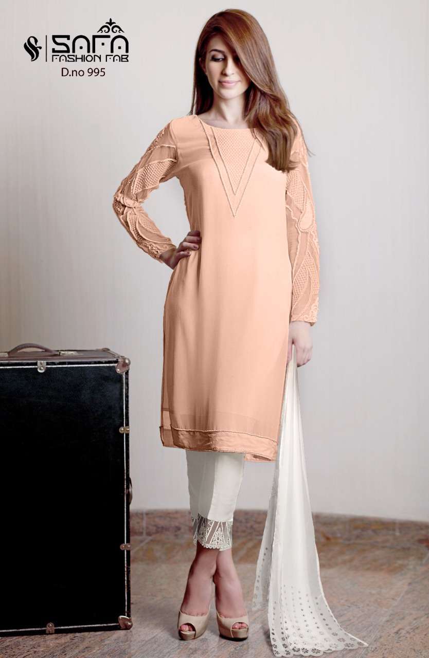 sf 995 by safa fashion georgette readymade pakistani suits