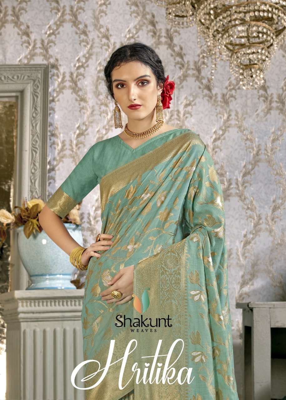 shakunt hritika vol 1 cotton weaving sarees new design best rate 