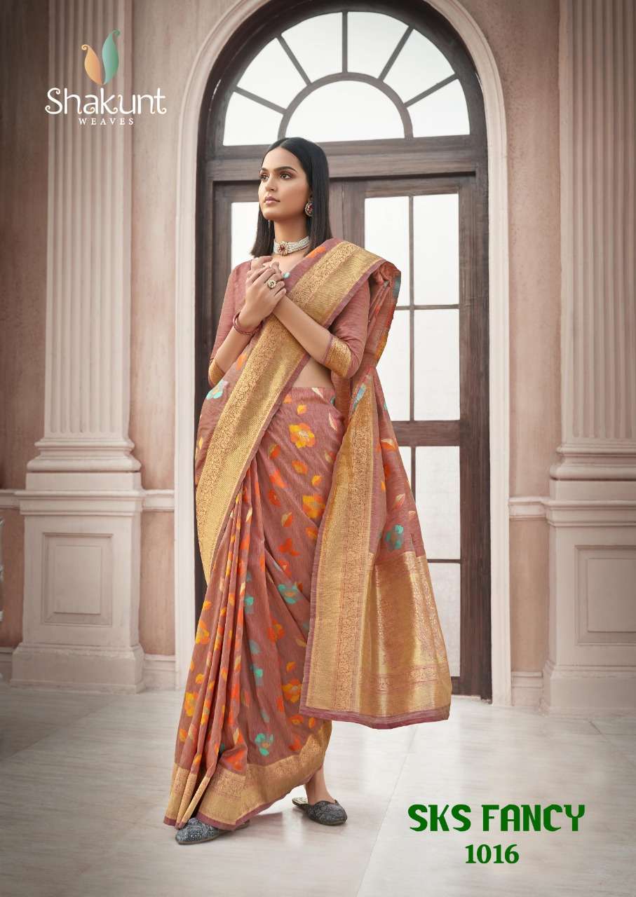 shakunt sks fancy 1016 art silk wedding fancy saree exporter