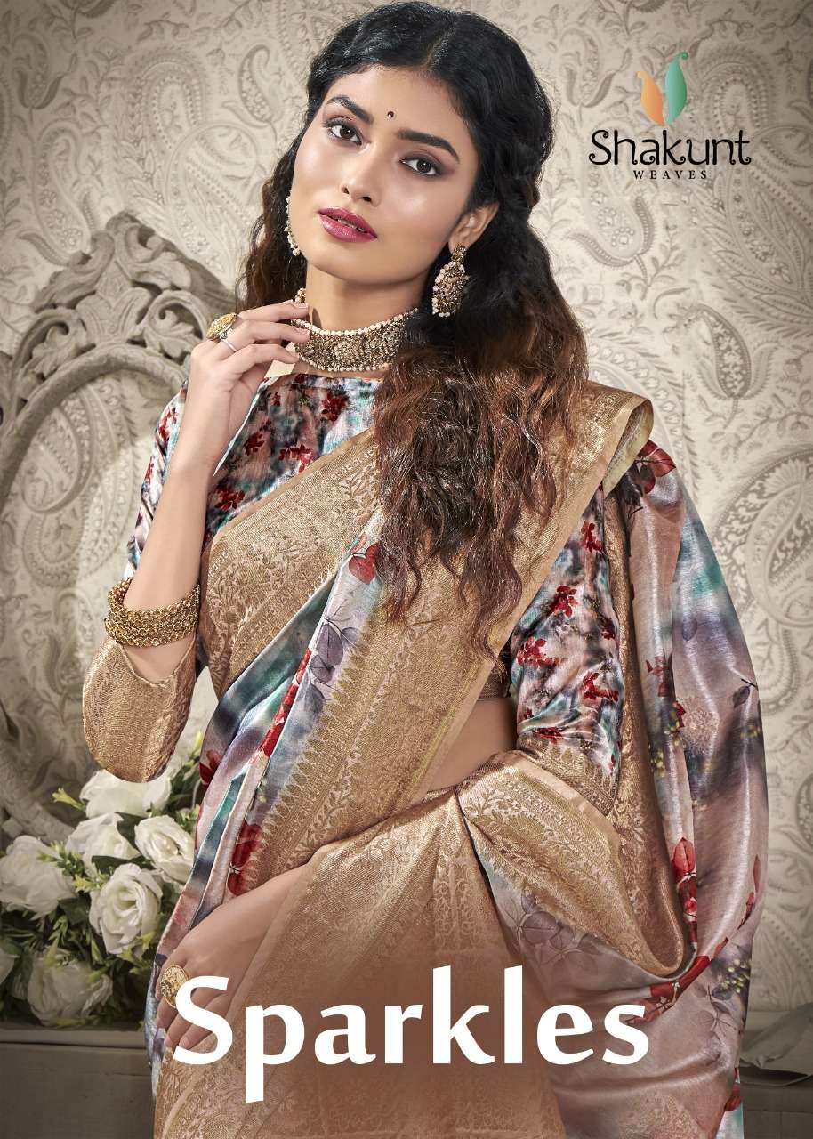 shakunt weaves sparkles art silk digital prints exclusive sarees 