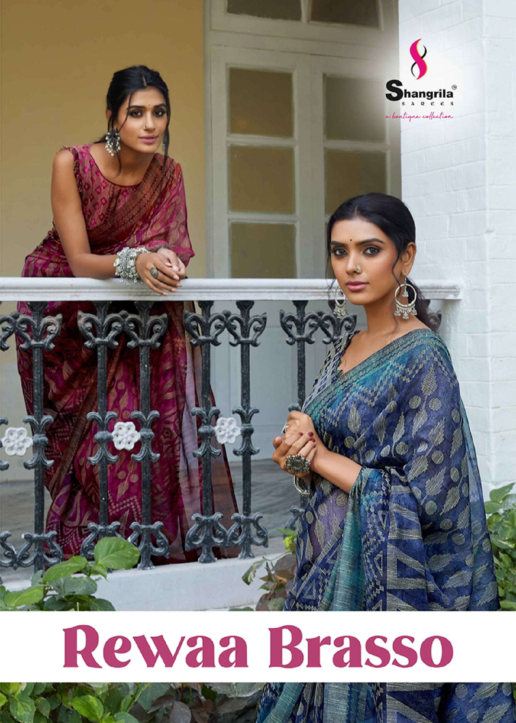 shangrila rewaa brasso range of brasso sarees with excellent color 