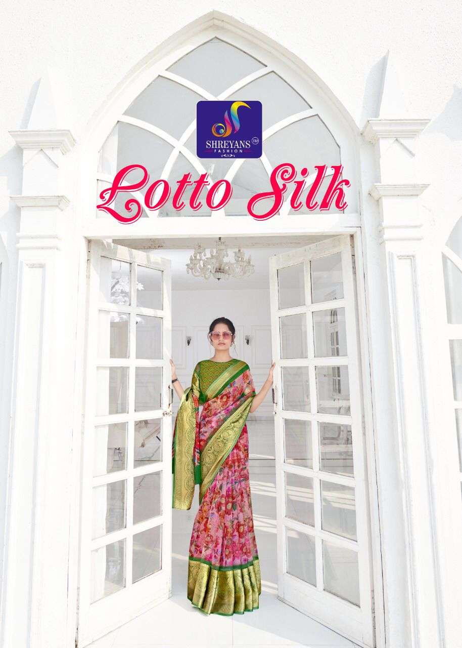 shreyans fashion lotto silk organza viscose border sarees best rates seller 
