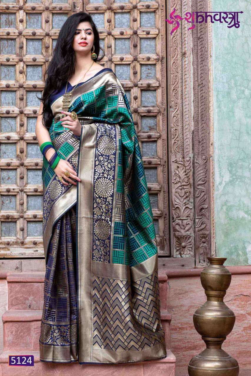 Shubh Vastra Launch Rajwadi Vol 1 Glamours Look Silk Designer Saree At Wholesale Rate