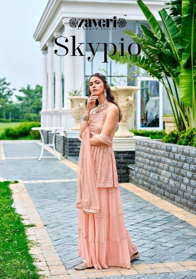 skypio by zaveri peplum style readymade viscose salwar kameez