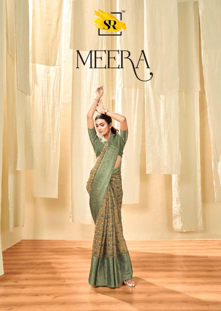 sr meeras 105-114 series soft cotton with weaving jacquard border sarees authorized supplier 