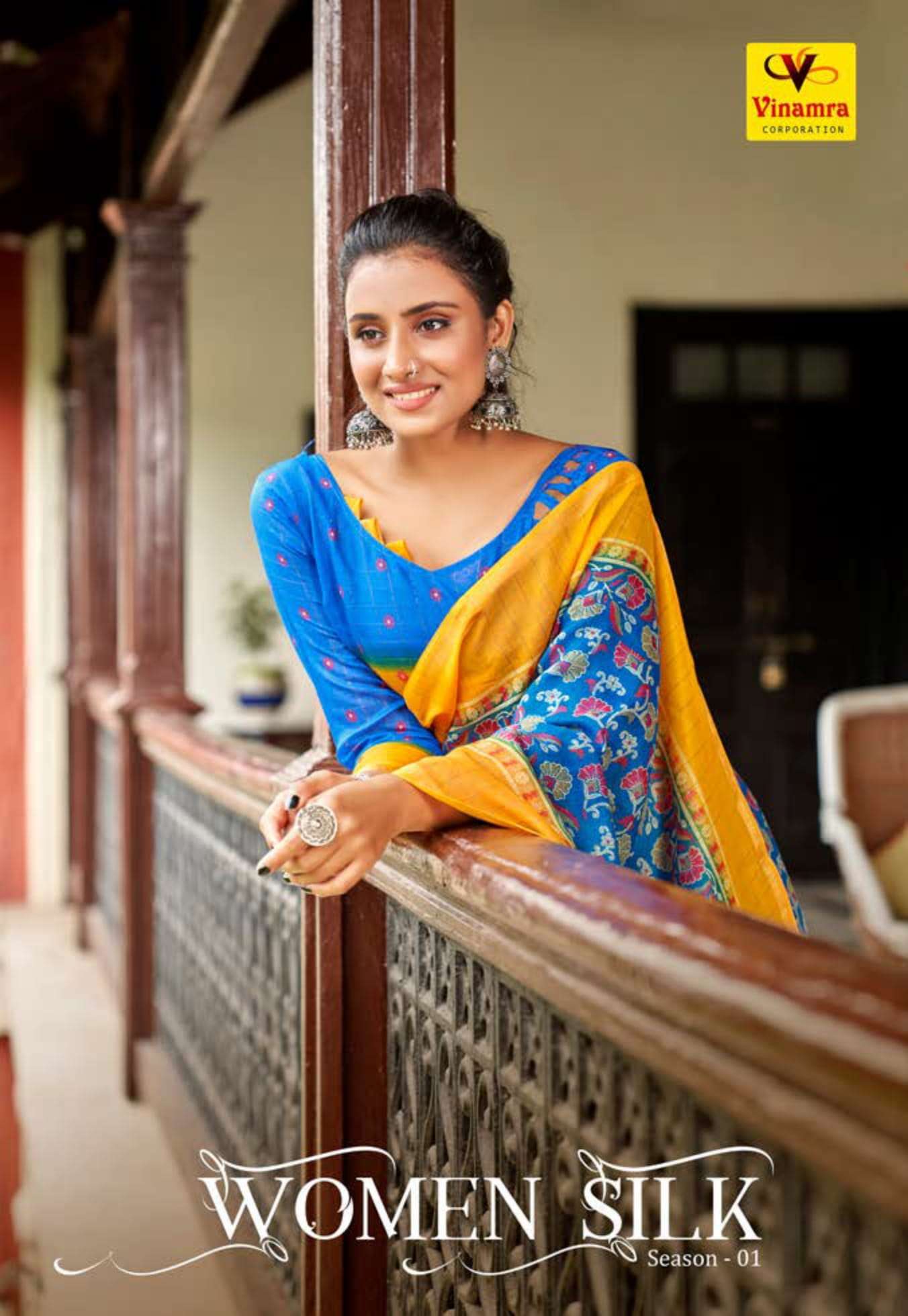 vinamra women silk vol 1 cotton silver zari fabric saris wholesale shop 