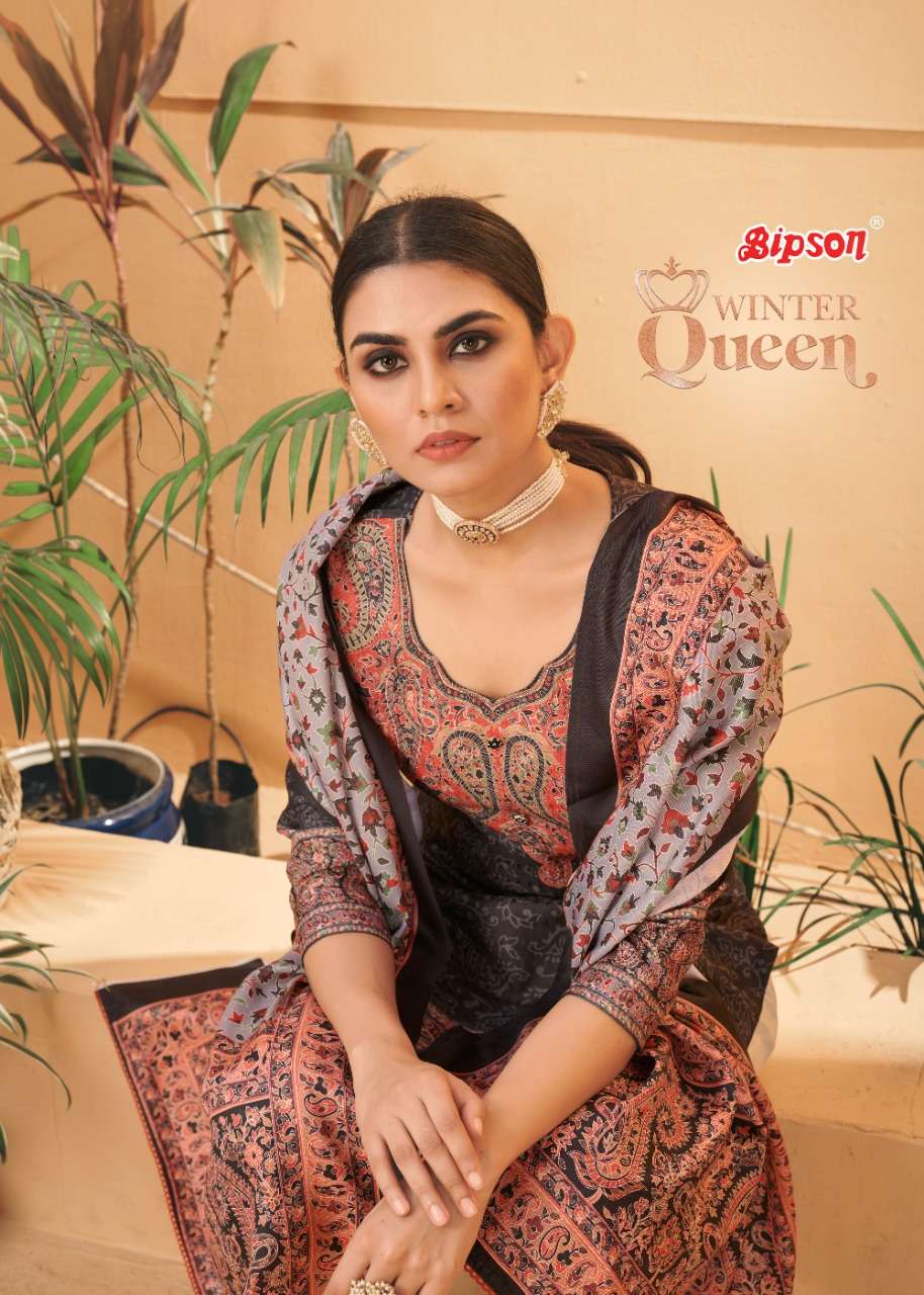 winter queen 1681 by bipson pashmina garam salwar kameez