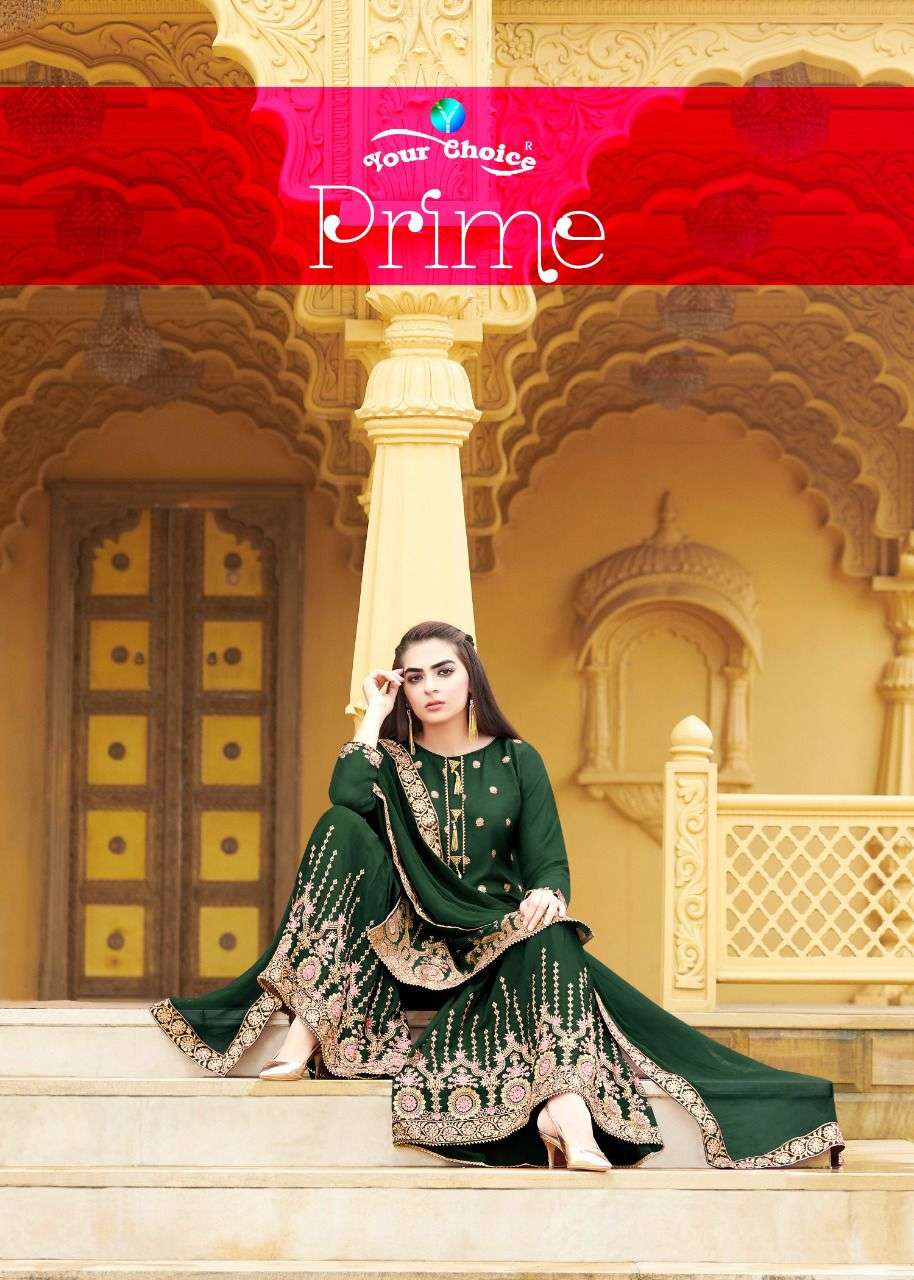 your choice prime pure dolla silk with dupatta range of sarara pattern 