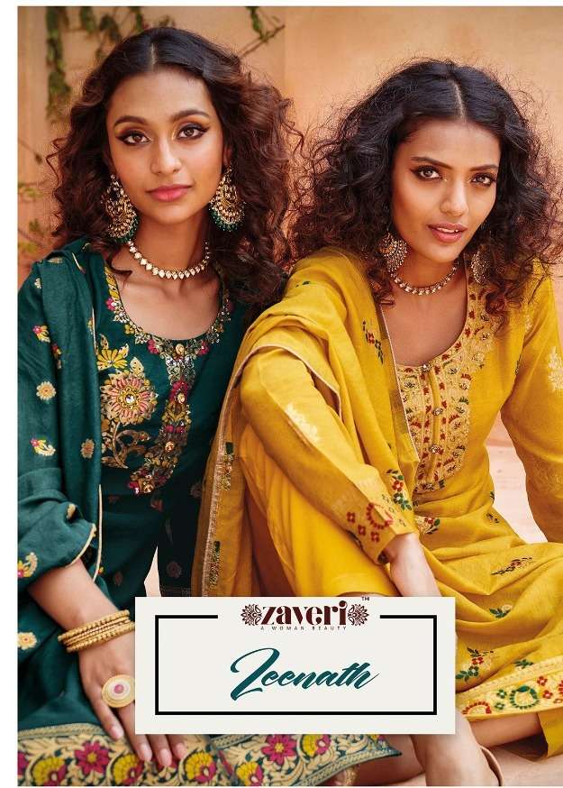 zaveri zeenath silk fancy latest design salwar kameez collection 