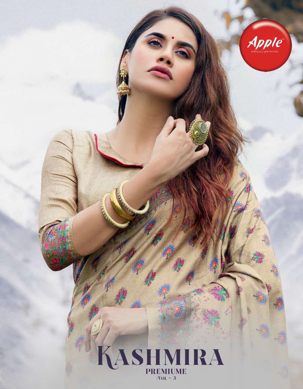 Apple Saree Kashmira Premium Vol 3 Pashmina Silk Digital Printed Sarees For Winter