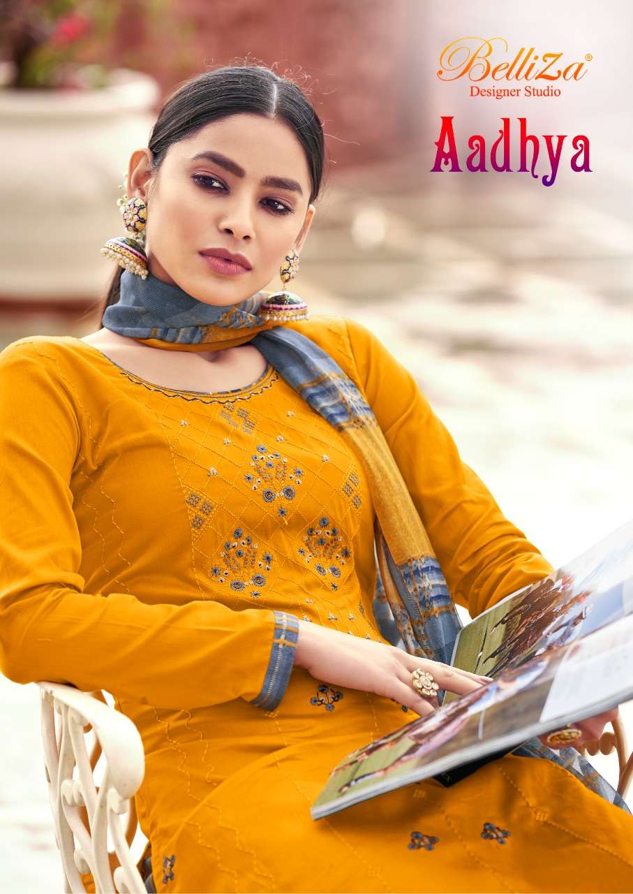belliza designer aadhya jam cotton dress materials with 3mtr bottom best rate 