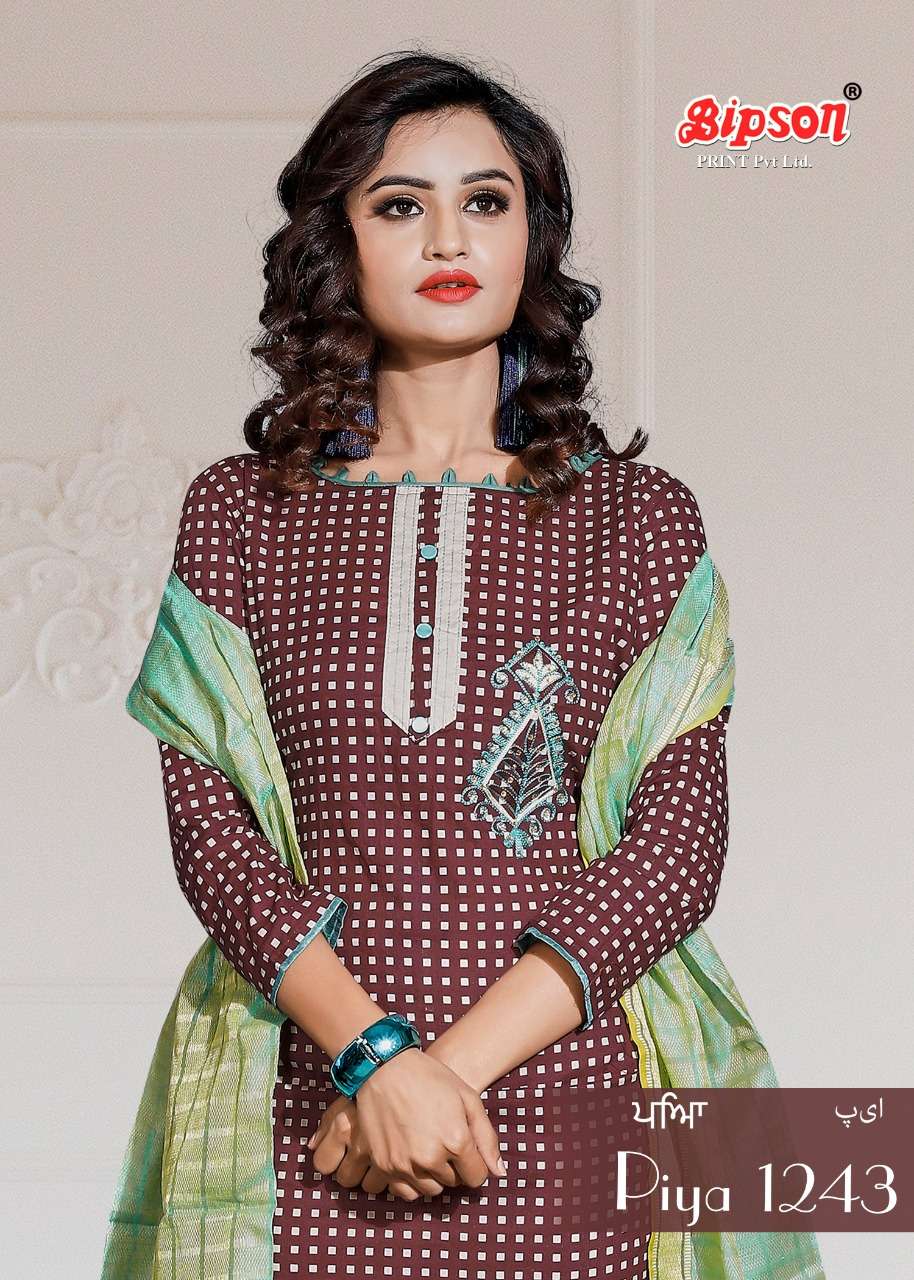 bipson piya 1243 cotton daily wear dress materials