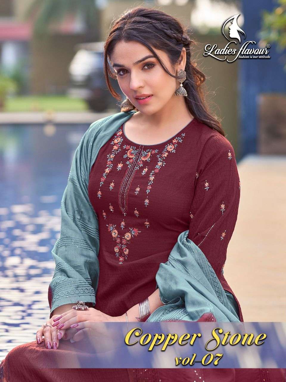 copper stone vol 7 by ladies flavour elegant look full stitch ladies suits collection