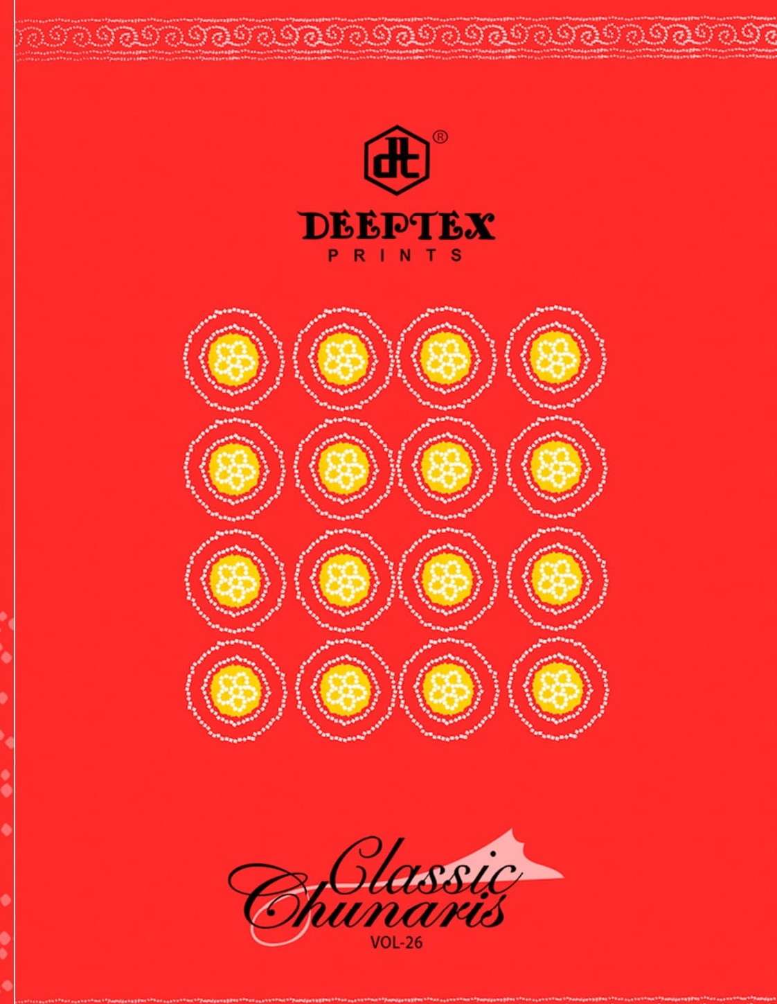 deeptex classic chunaris vol 26 bandhani printed cotton dresses 