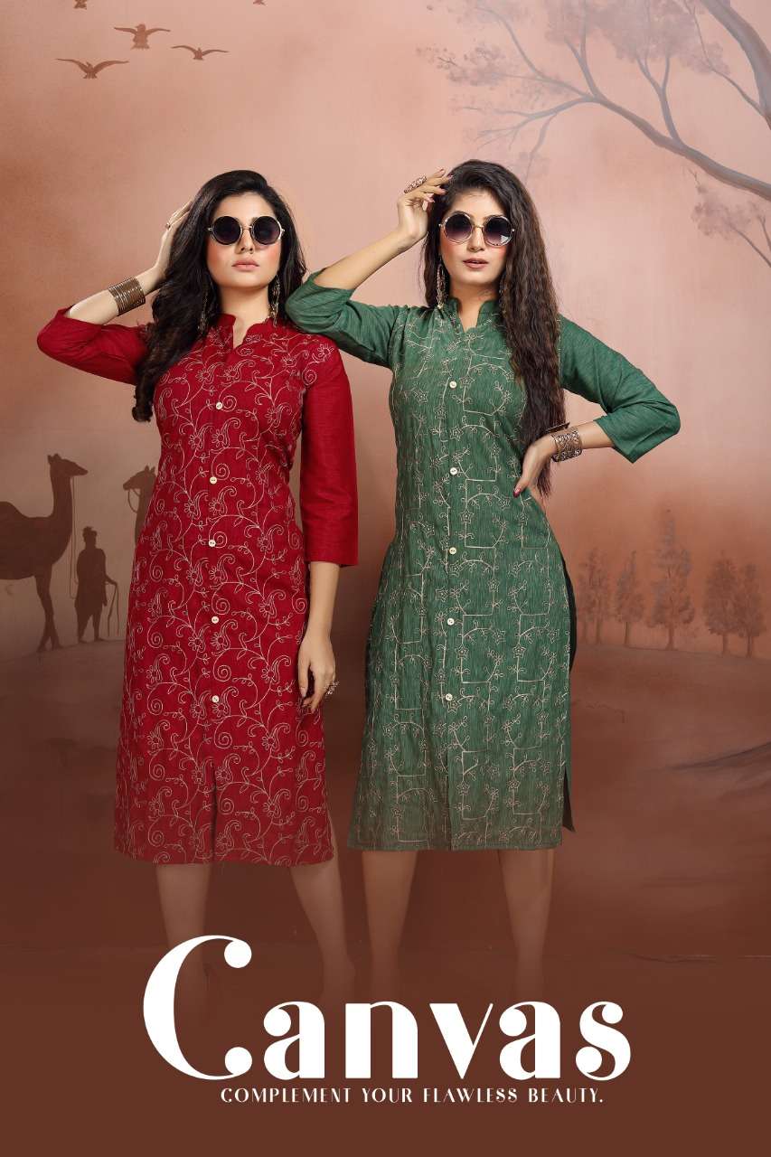 fly free canvas readymade kurtis set 