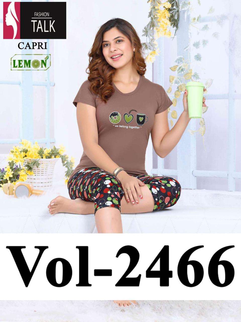 FT LEMON VOL.2466 HEAVY HOSIERY CAPRY NIGHT SUIT CATALOG WHOLESALR BEST RATE