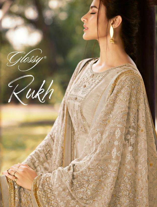 glossy rukh cotton silk work salwar kameez seller