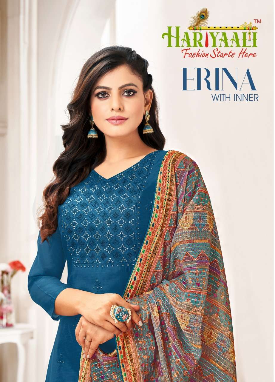hariyaali erina silk readymade dresses with inner new design collection 