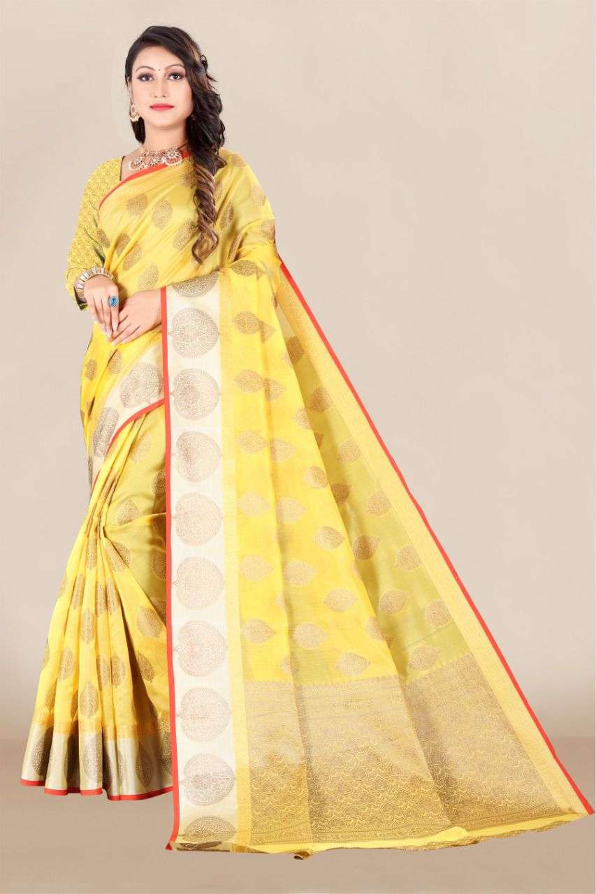 Jennifer cotton organza  silk fancy sarees