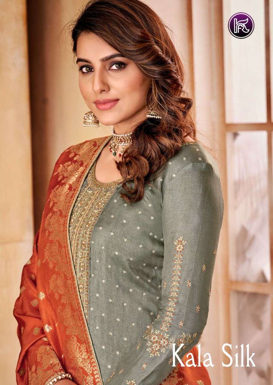 kala fashion present kala silk exclusive embroidery fancy suit dresses supplier