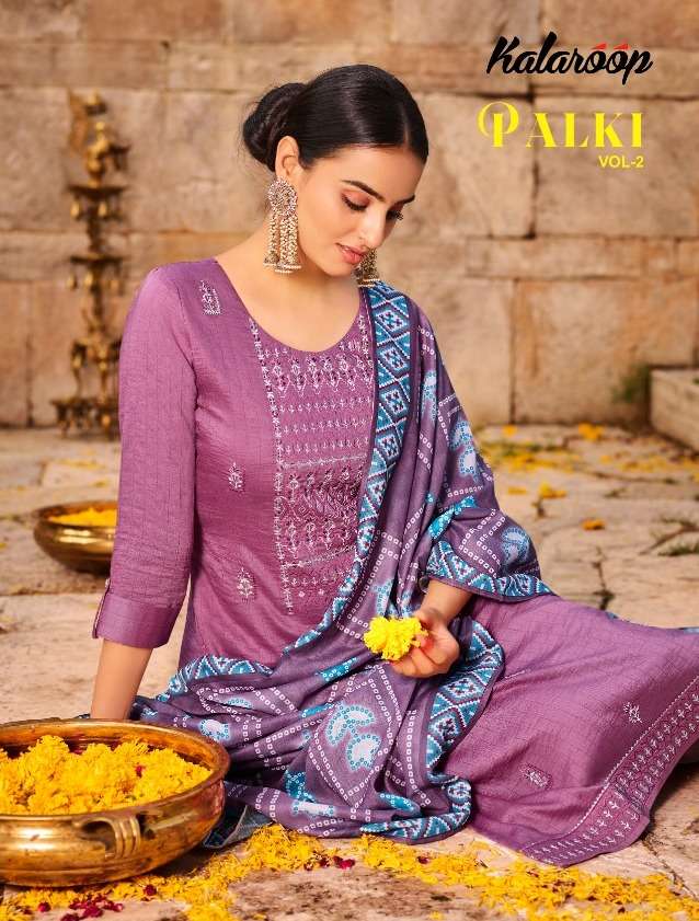 kalaroop palki vol 2 fancy top with pent and dupatta set best price 
