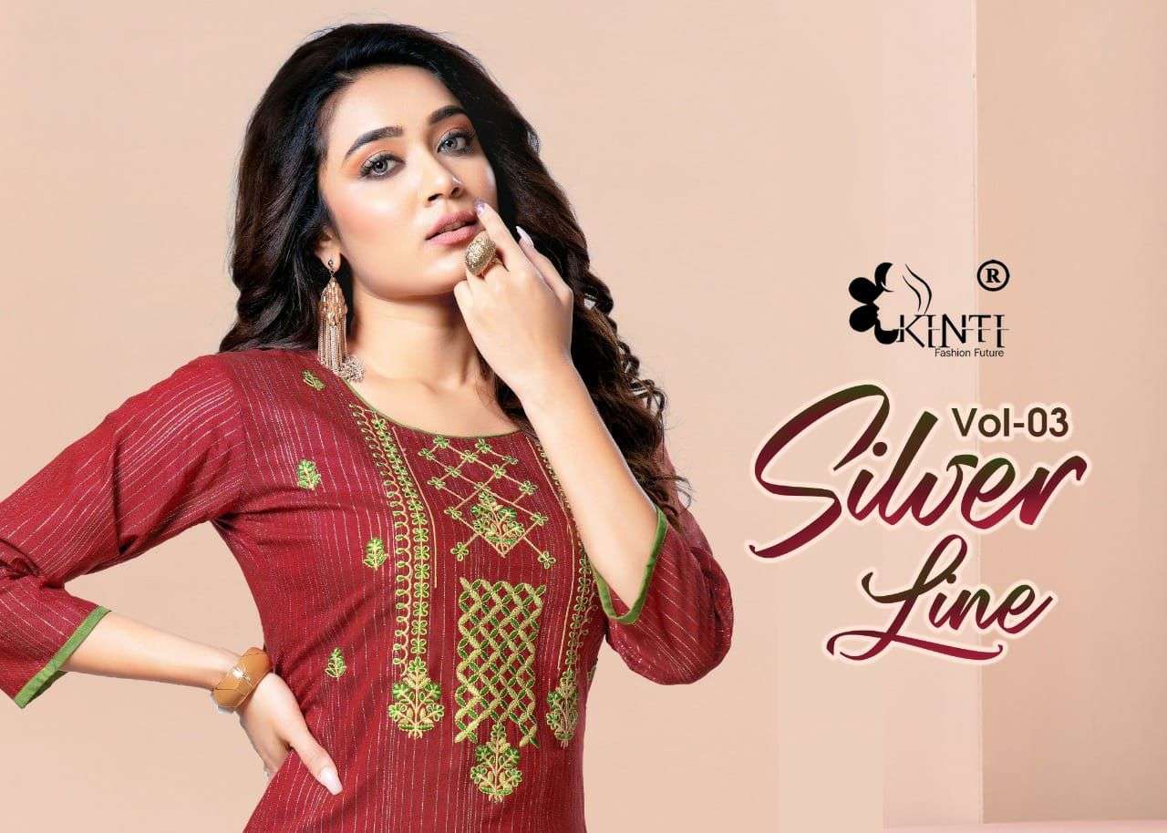 kinti silver line vol 3 simple readymade kurti low rate 