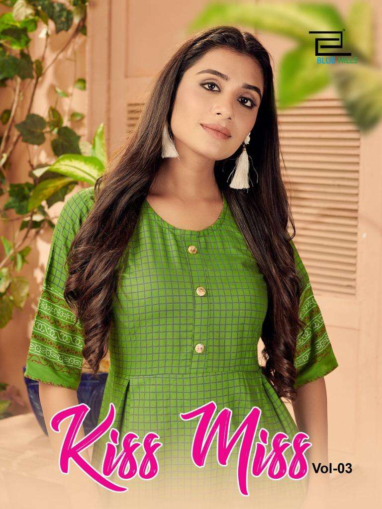 kiss miss vol 3 by blue hills rayon kali style kurtis wholesaler 