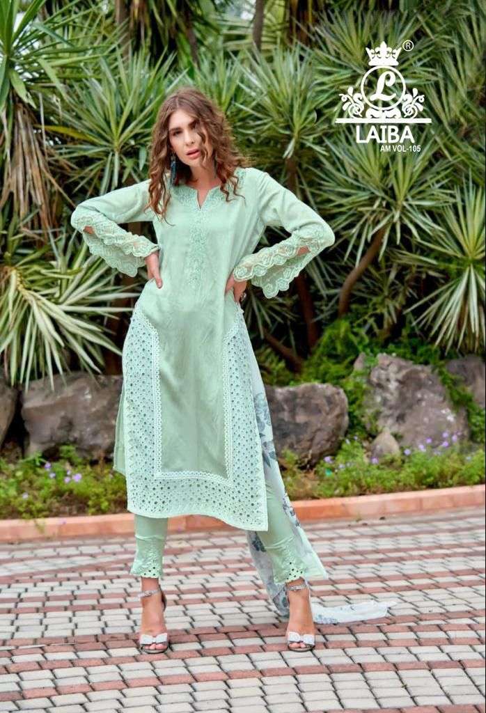 laiba designer am vol 105 georgette fully stitch pakistani suits