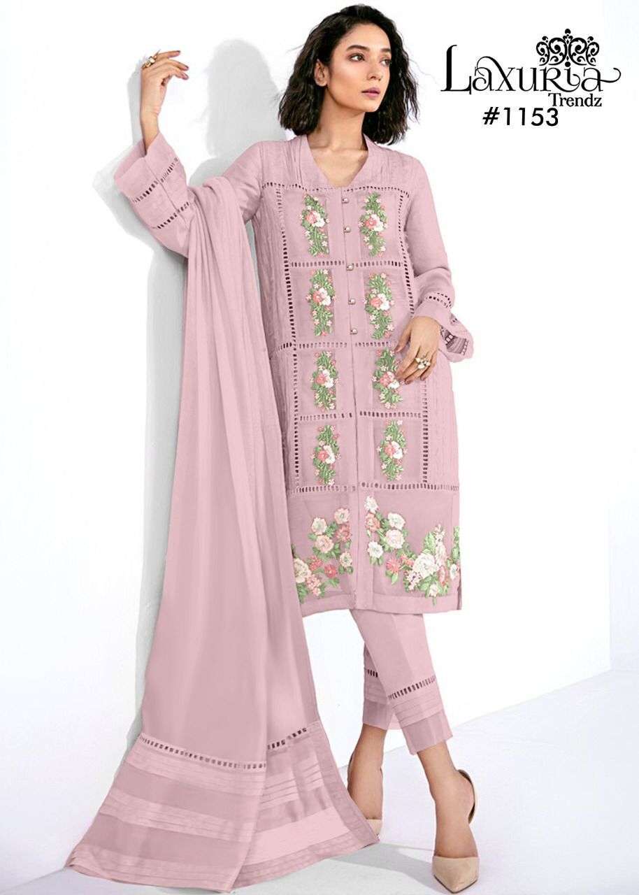 laxuria trendz 1153 georgette pakistani readymade suits wholesaler