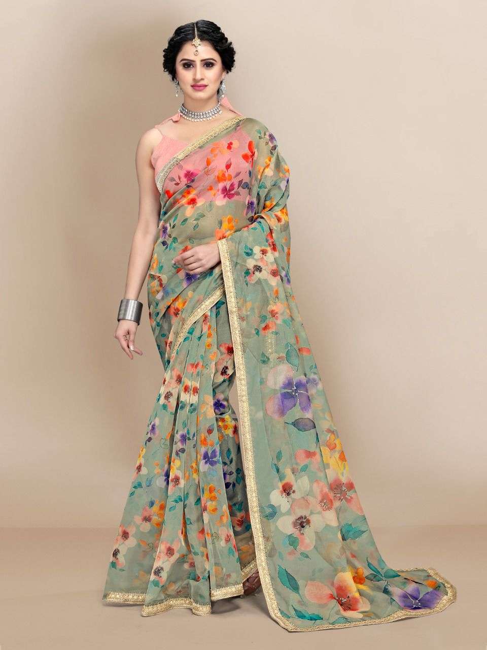 Leona Vol 3 Organza sarees wholesaler