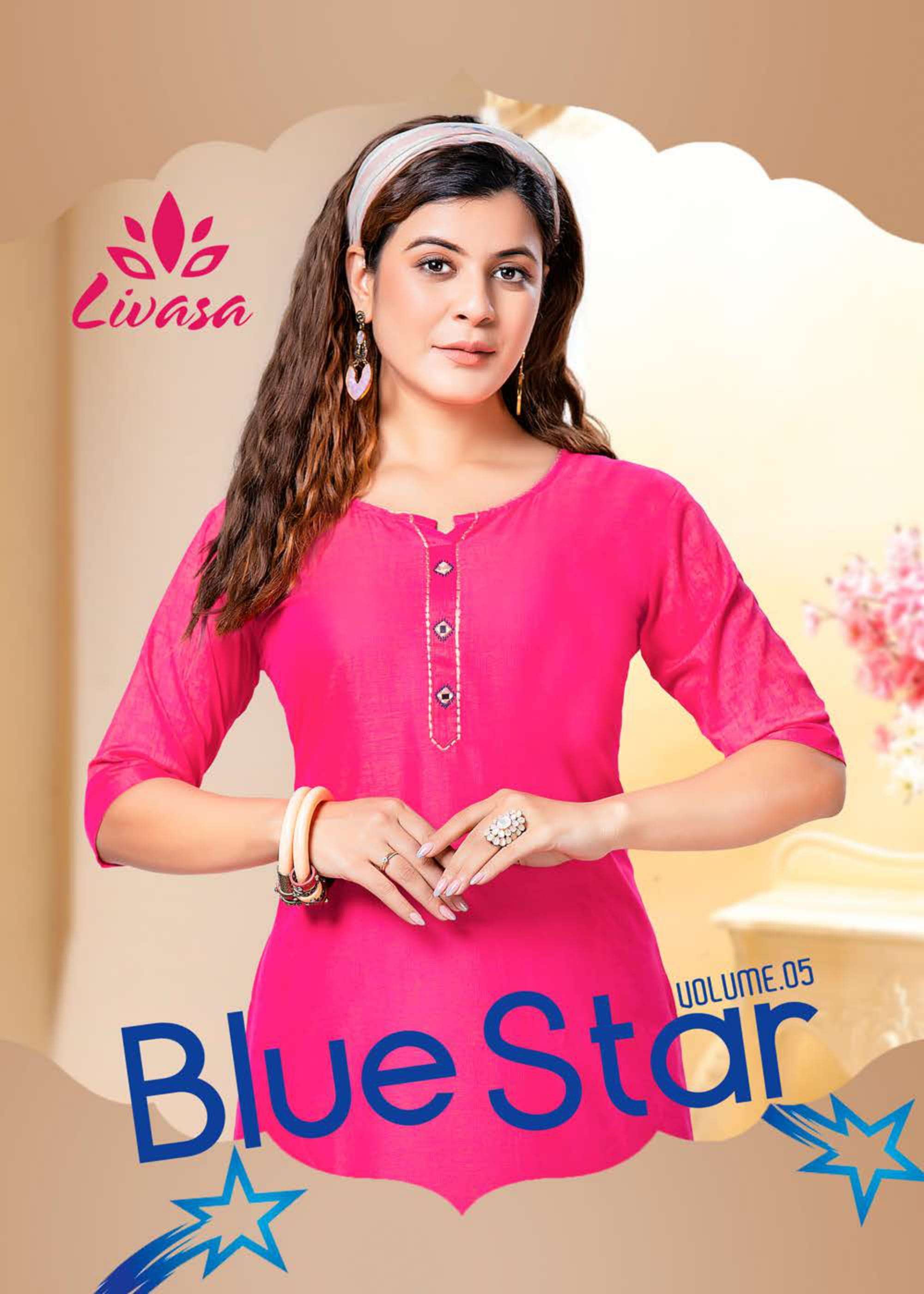 livasa blue star vol 5 short kurtis wholesaler 