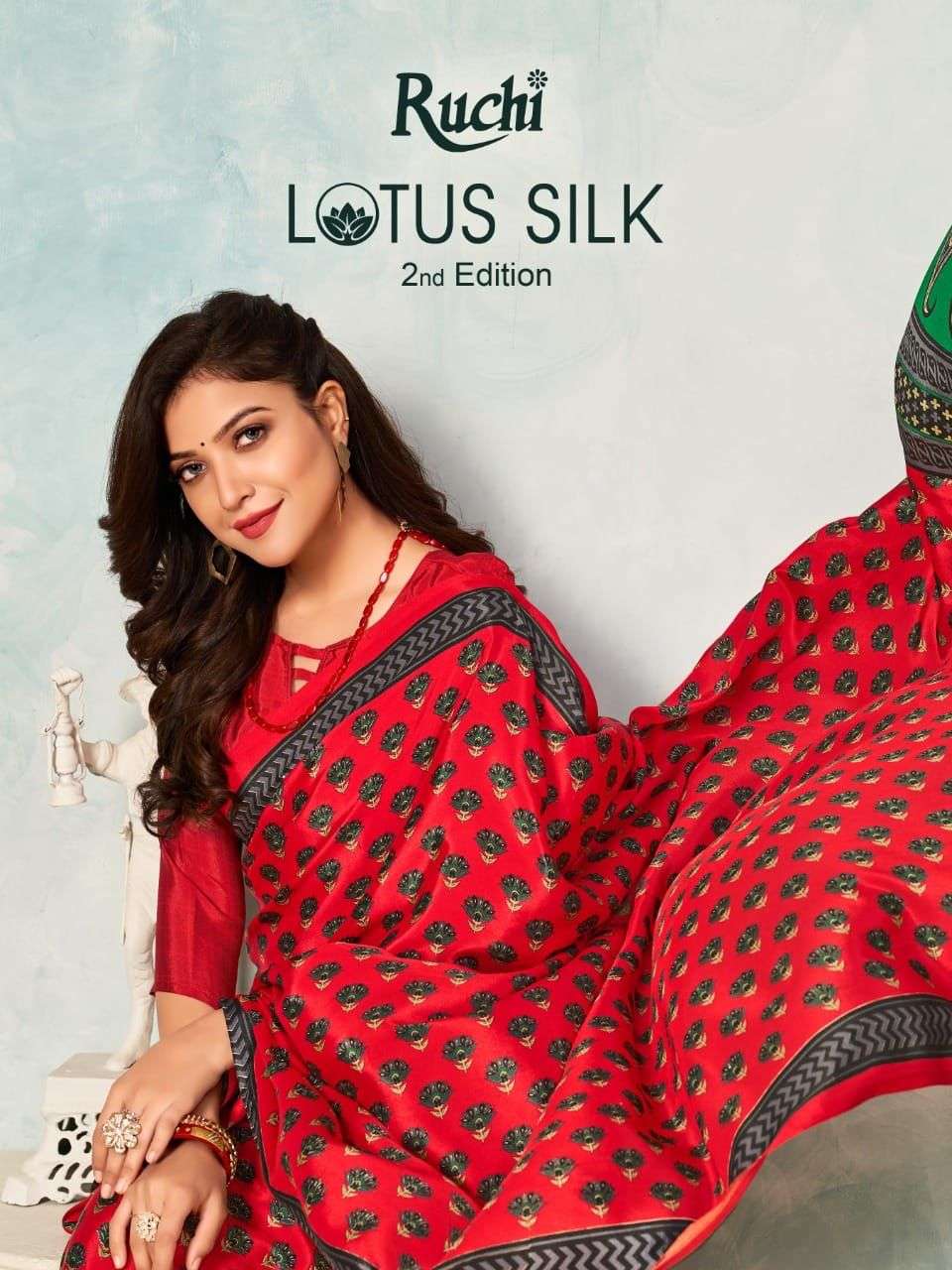 lotus silk vol 2 by ruchi silk crape printed fancy sarees
