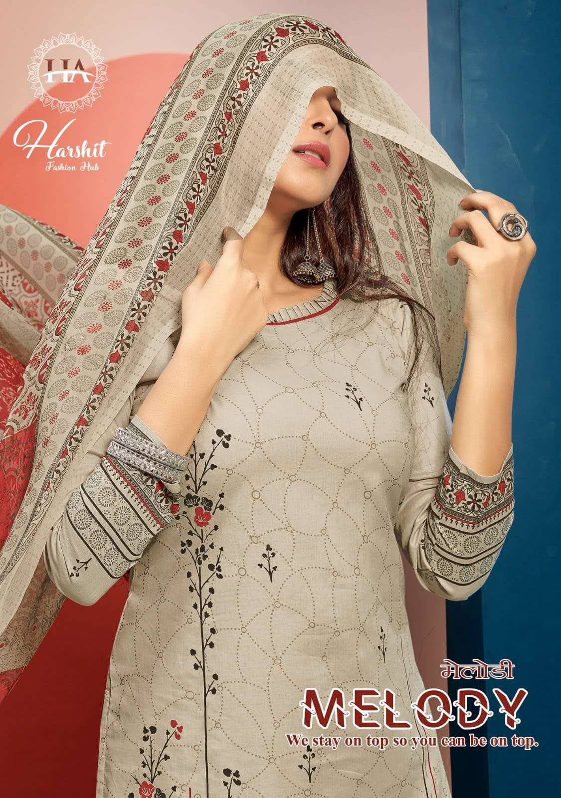 melody by harshit fashion cambric cotton printed dress materials