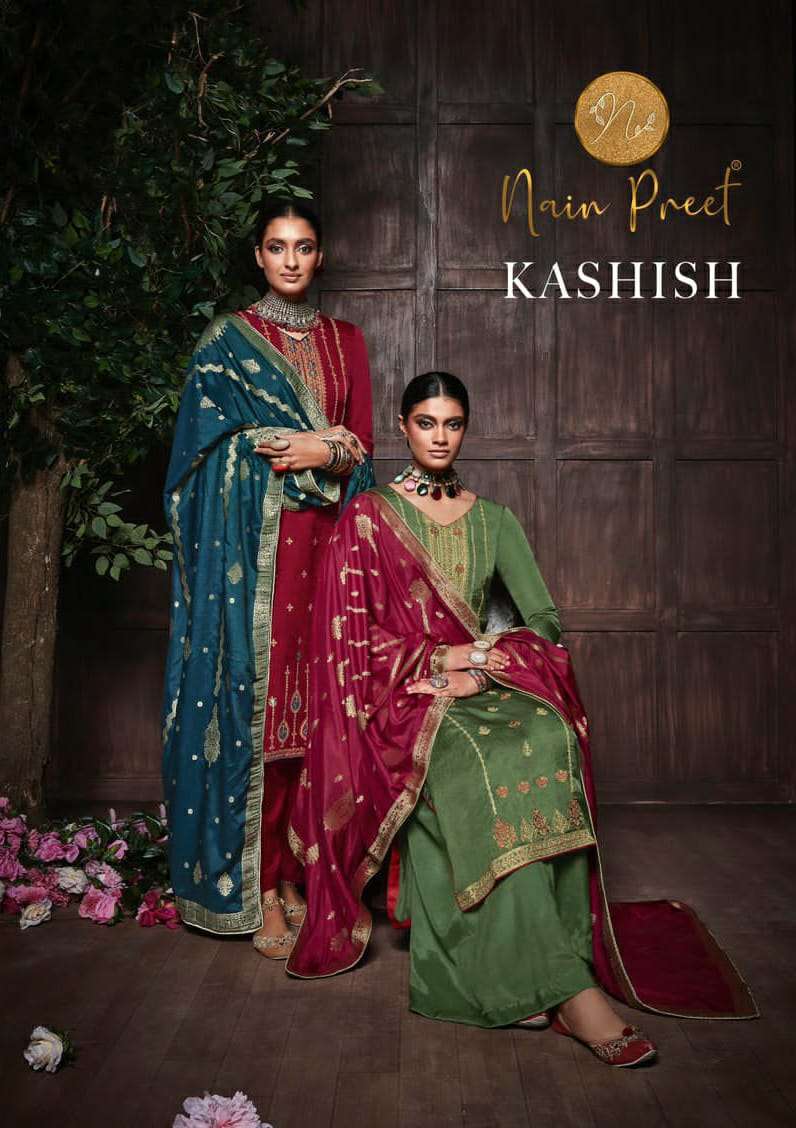 mumtaz arts kashish by nainpreet silk premium fancy indian suits