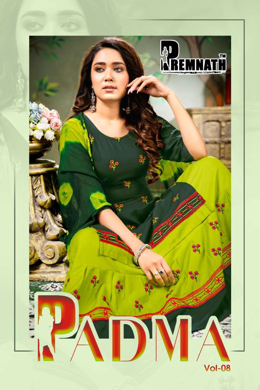 premnath padma vol 8 top with skirt concept best rate 