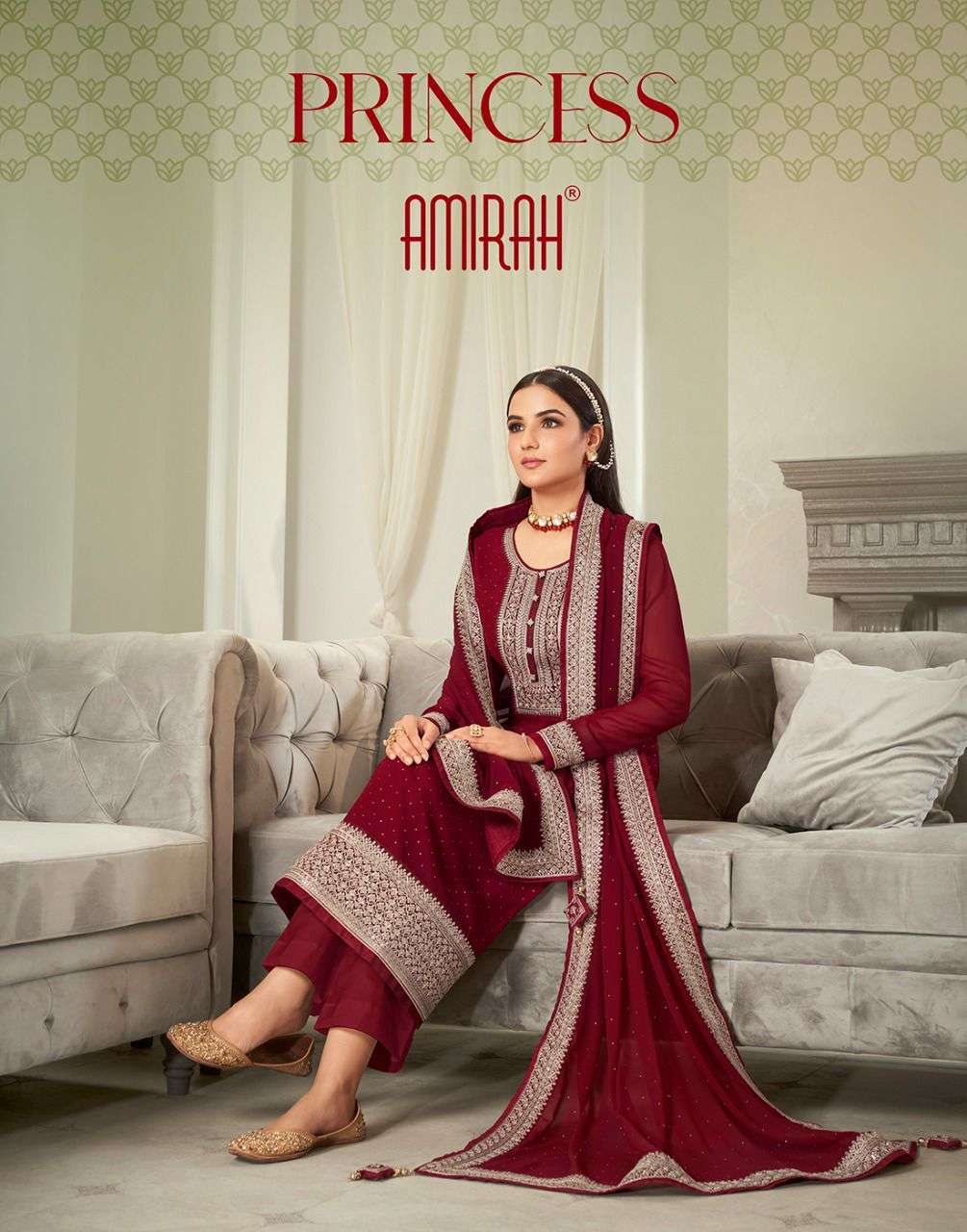 princess by amirah georgette work elegant indian salwar kameez