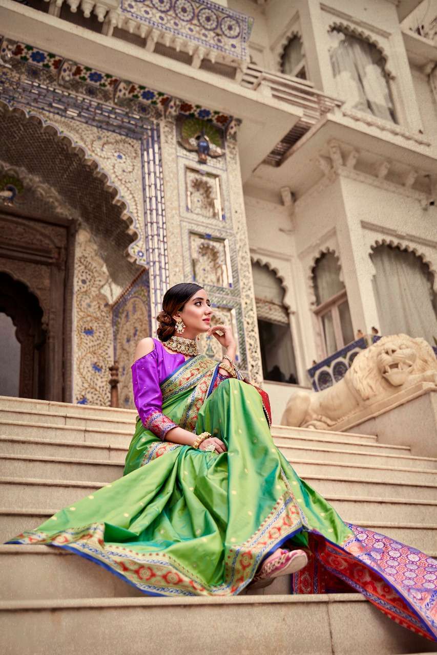 rajyog amyra silk weaving beautiful designer saris best rates 
