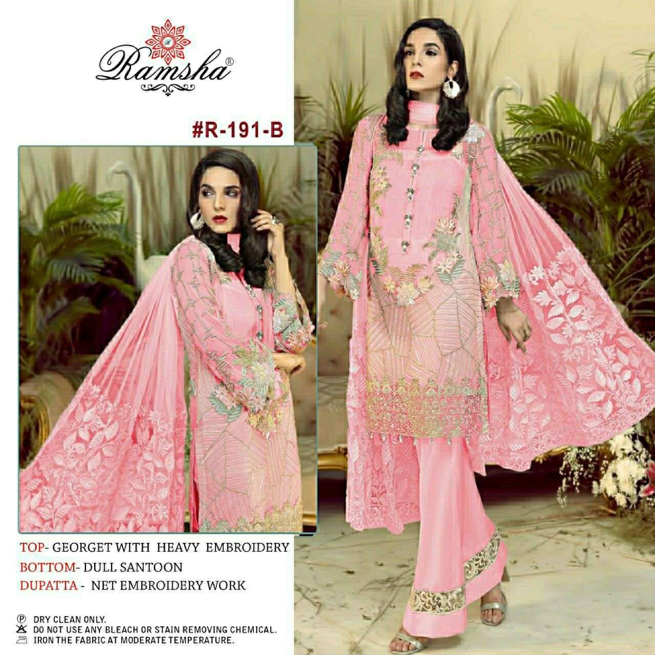 ramsha 191 nx paksitani georgette dress supplier 