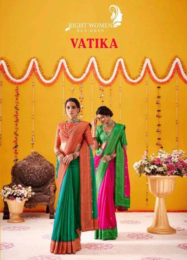 right women vatika fancy fabrics sarees collection 