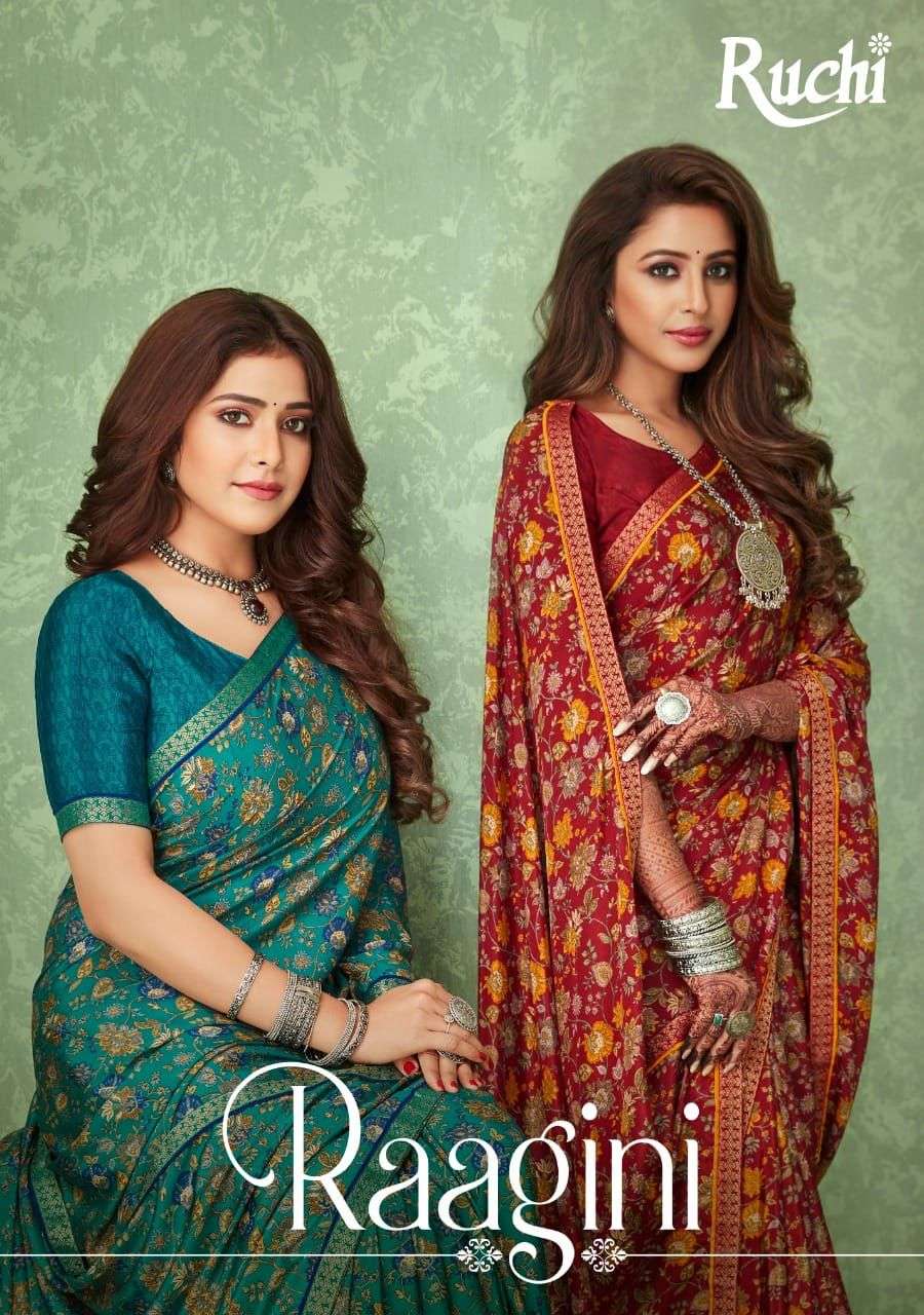 ruchi sarees raagini silk crepe saree with banarsi border 