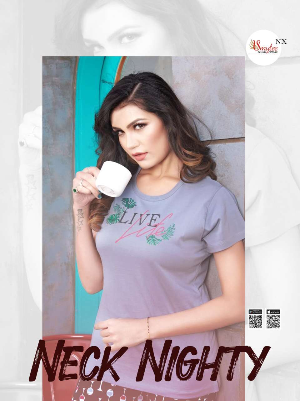 rung present neck nighty ladies wear night dress supplier