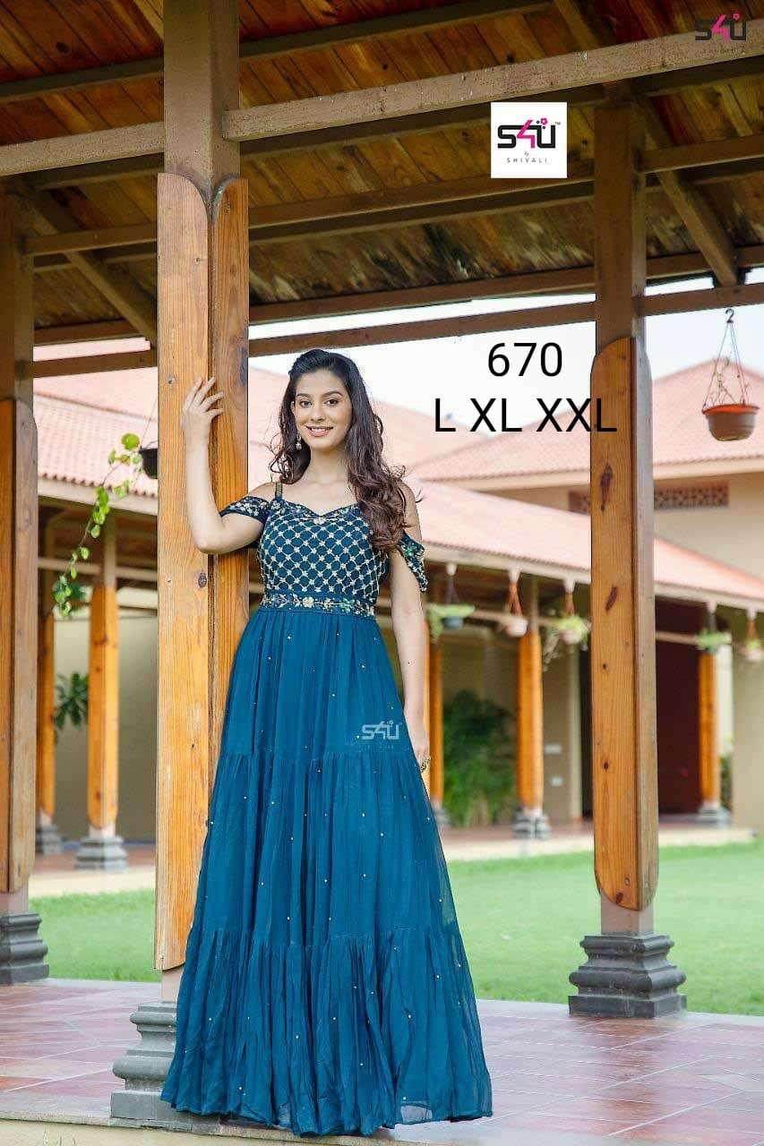 s4u present 670 classy designer party wear combo set of long gowns